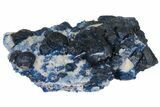 Dark Blue Fluorite on Quartz - China #131428-1